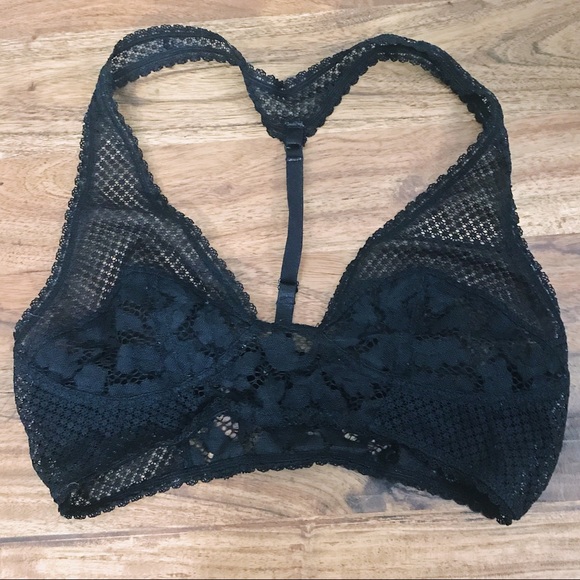 Free People Other - Free People Black Lace Racerback Bralette